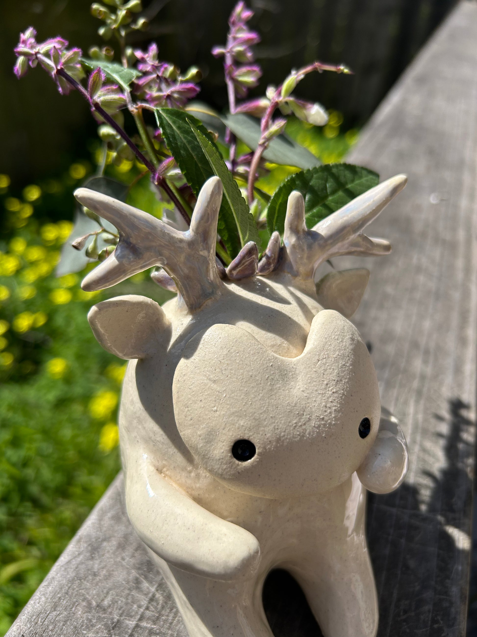 Signed INDONESIA-3 Silver Branch Style Bud Vases with Deer Signed INDONESIA-3 Silver Branch Style Bud Vases with Deer